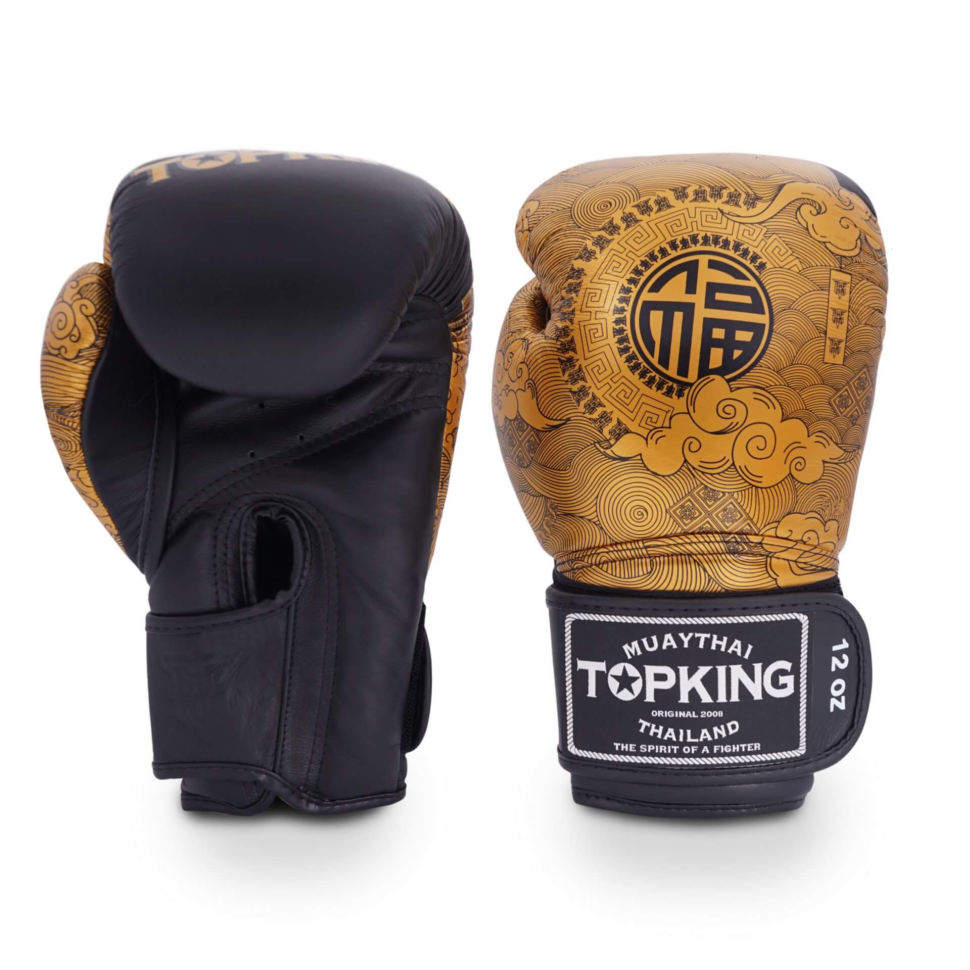 Top King Usa Chinese Heritage Boxing Gloves Black