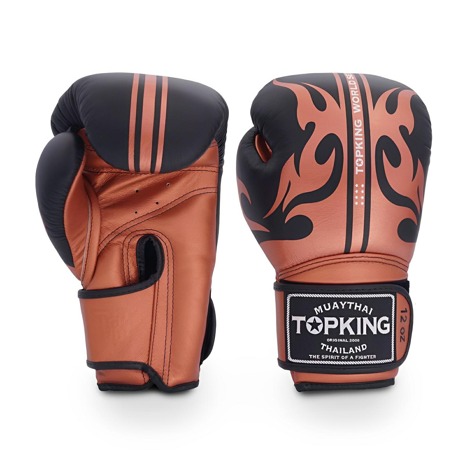 Top King World Series Copper Black Boxing Gloves 12 oz