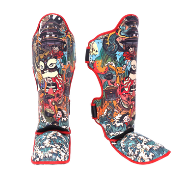 Top King Boxing Chinese Culture Muay Thai Shin Guards