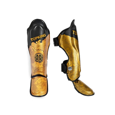 Top King Shin Guards Chinese Heritage in black