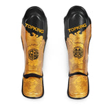 Muay Thai Top King Shin Guards: Chinese heritage black and gold by Top King Boxing