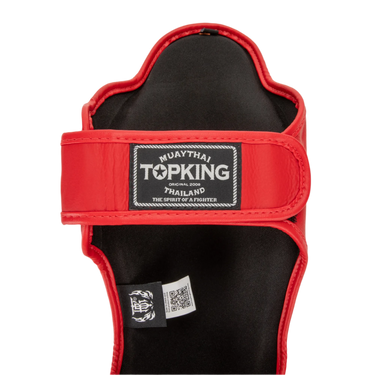 Top King Red Muay Thai Shin Guards