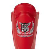 Top King Red Muay Thai Shin Guards