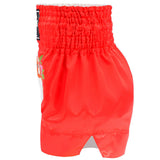Rose white and red Top King Muay Thai shorts