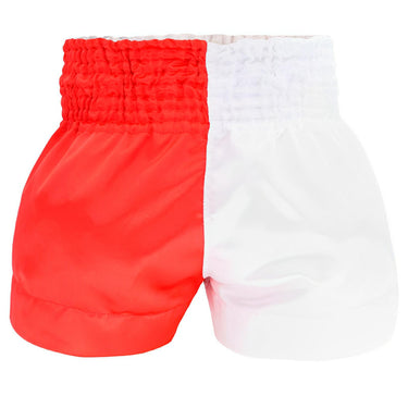 Rose white and red Muay Thai shorts by Top King Boxing USA