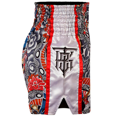 Top King Muay Thai shorts used for Muay Thai training and fights. Japanese tattoo culture pattern