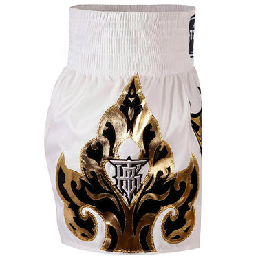 White Kanok Top King Muay Thai shorts
