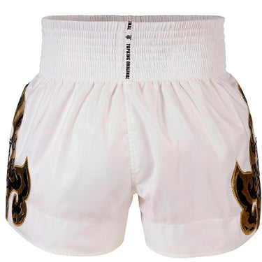 White Kanok Top King Muay Thai shorts