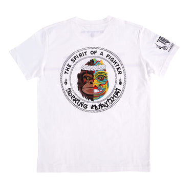Top King Boxing t-shirt: Bangkok 'spirit of a fighter' white back