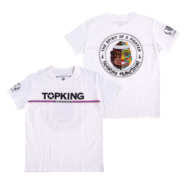 Top King Boxing t-shirt: Bangkok 'spirit of a fighter' white