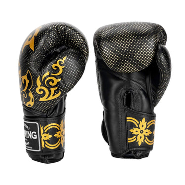 Top King Kanok Black Boxing Gloves
