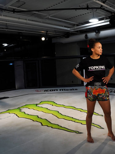 UFC fighter and trainer wearing Top King USA Gear