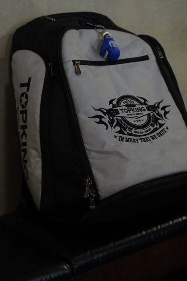Top King Backpack with blue keyring
