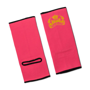 Top King Pink Ankle Guards for Muay Thai and MMA