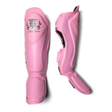Top King Shin Guards in Pink from Blend collection. Shin Guards used for Muay Thai, MMA and Kickboxing.