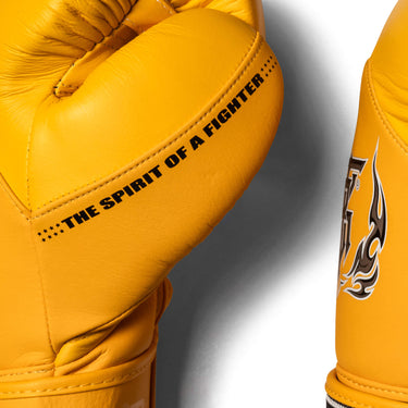 Top King Yellow Boxing Gloves "The Spirit of a fighter". 
