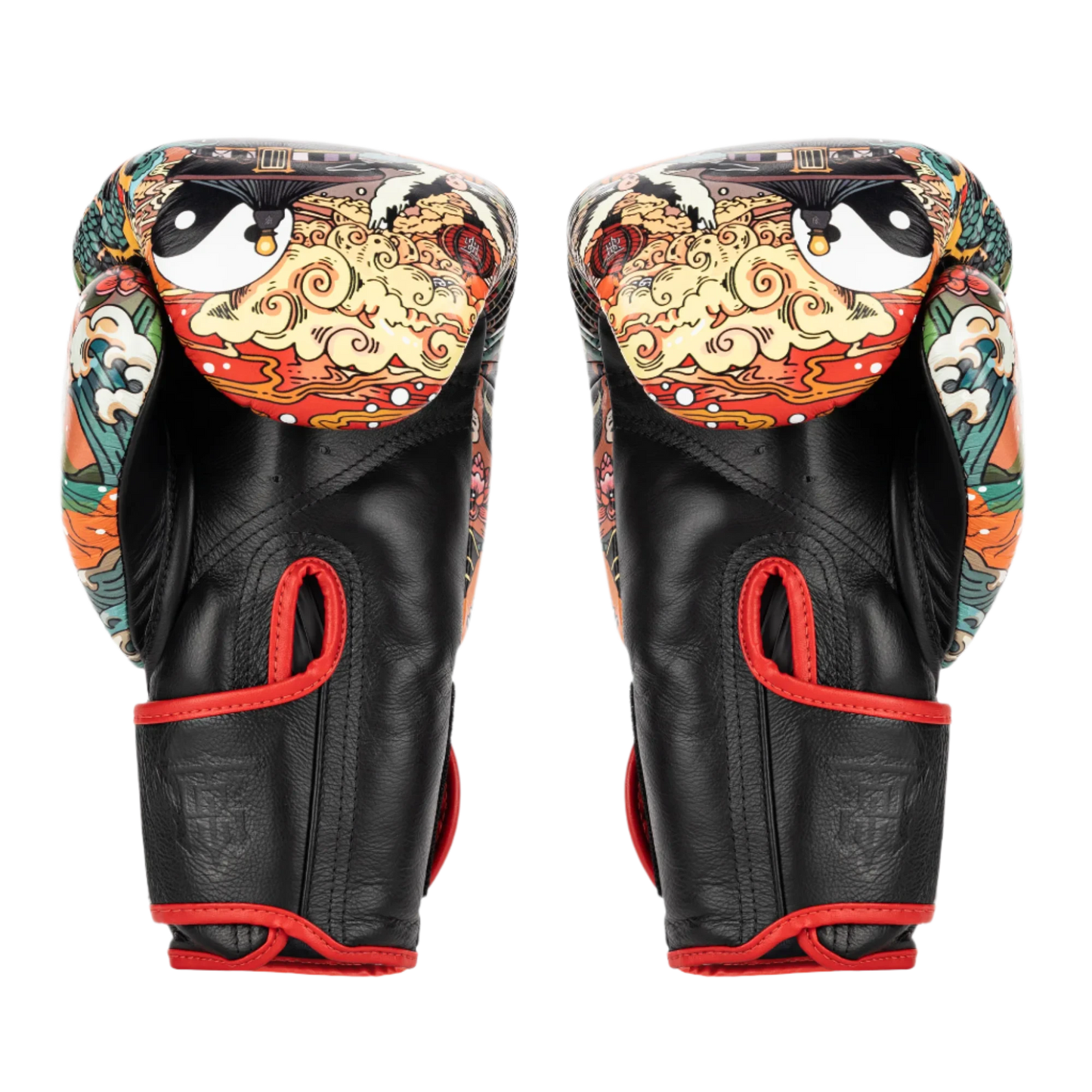 Top King Chinese Culture Red Boxing Gloves- Muay Thai Gloves 