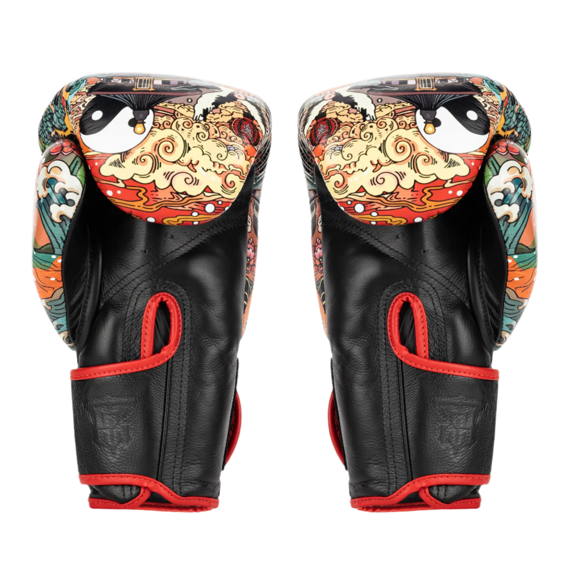 Top King Chinese Culture Red Boxing Gloves- Muay Thai Gloves 