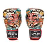 Top King Chinese Culture Red Boxing Gloves- Muay Thai Gloves 