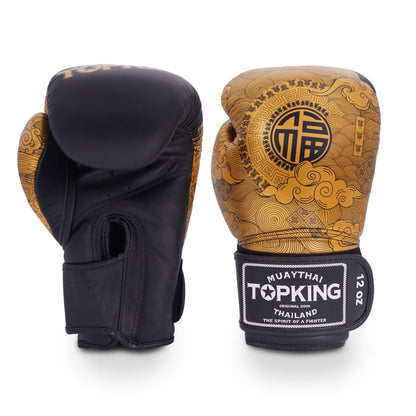 Top King Gloves black and gold Chinese Culture