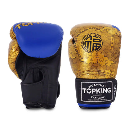 Top King Gloves Blue and gold Chinese Culture