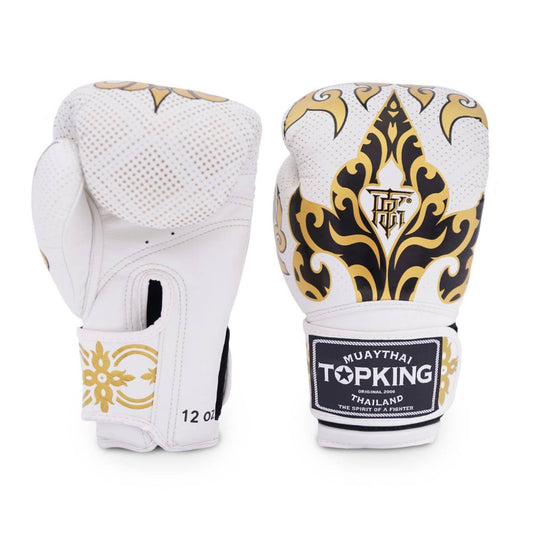 Top King Kanok White Boxing Gloves