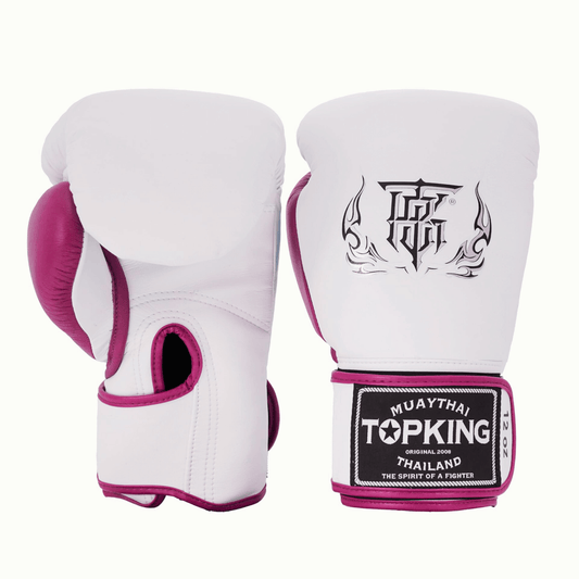 Top King Reborn White-Purple Boxing Gloves