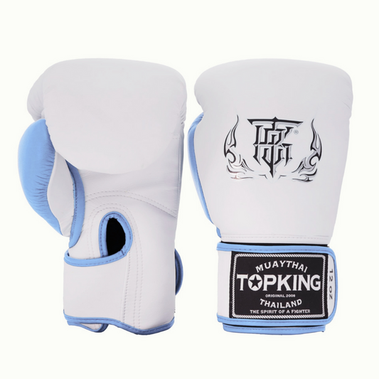Top King Reborn White-Blue Boxing Gloves