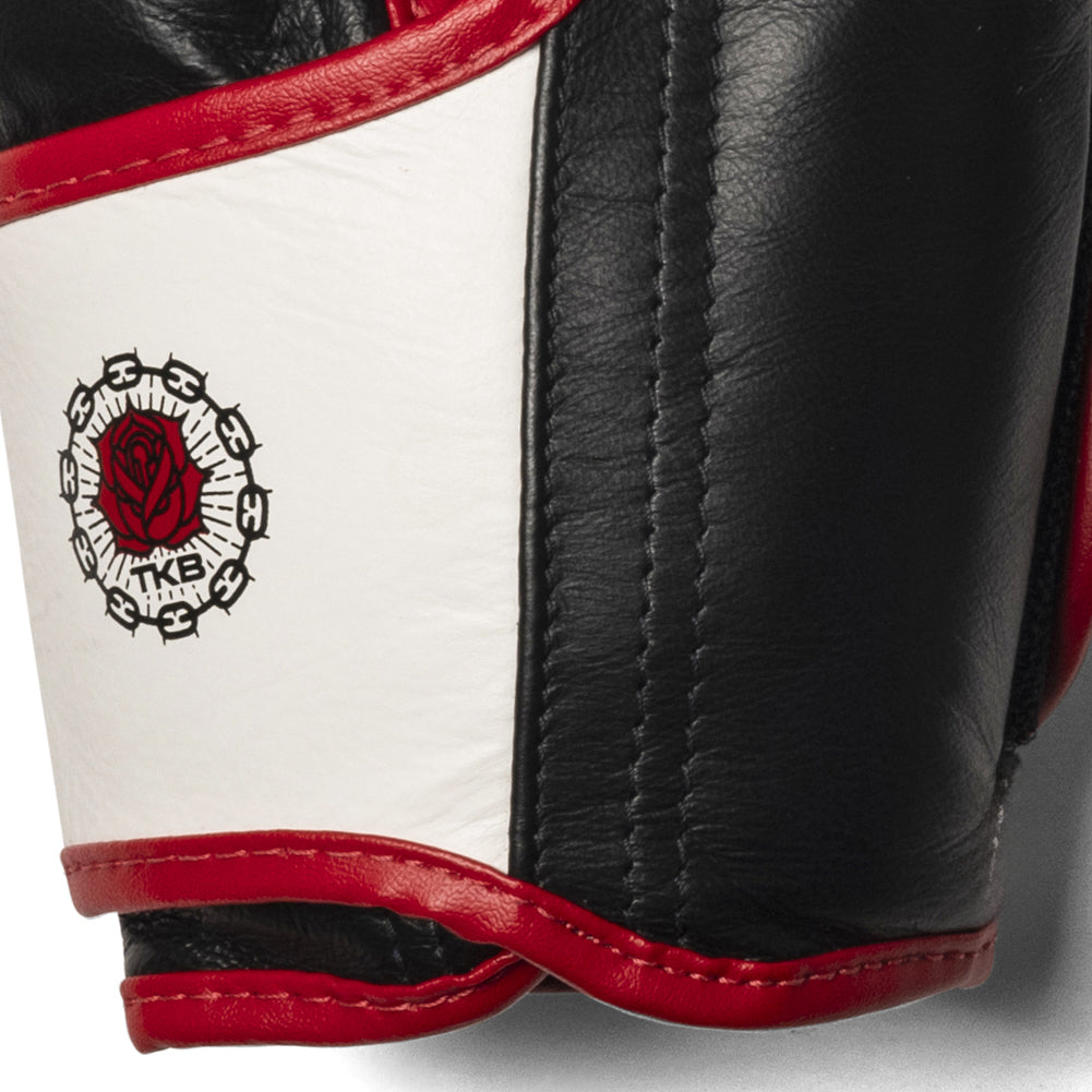 Top King Boxing Rose Muay Thai boxing gloves close up