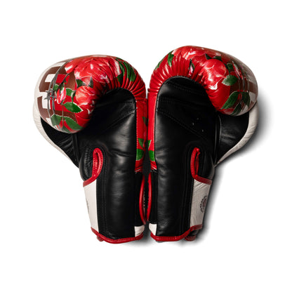 Top King Rose Muay Thai boxing gloves side view