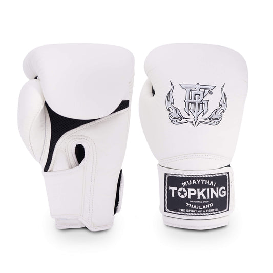 Top King Pro White Boxing Gloves