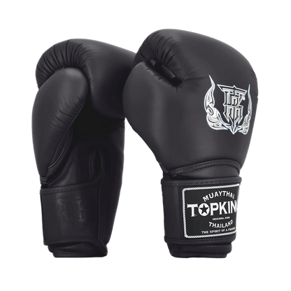 Black Top King Boxing Gloves for Muay Thai