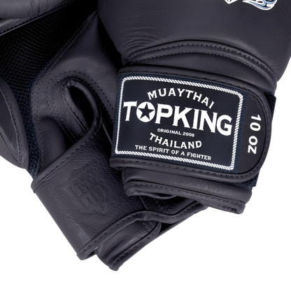 Black Top King Boxing Gloves for Muay Thai