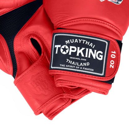 Red Boxing gloves by Top King Boxing for Muay Thai