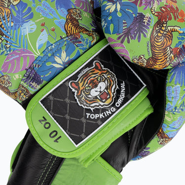 Green Tiger Top King Gloves for Muay Thai 