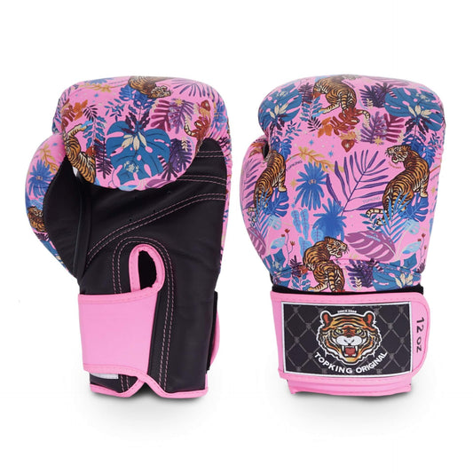 Top King Wild Tiger Pink Boxing Gloves