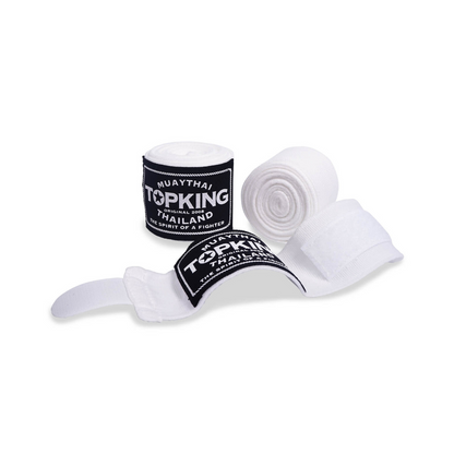 Top King White Hand Wraps