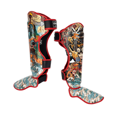 Top King Boxing Chinese Culture Muay Thai Shin Guards 