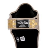Top King shin guards; Kanok beige used for Muay Thai and mma sparring 