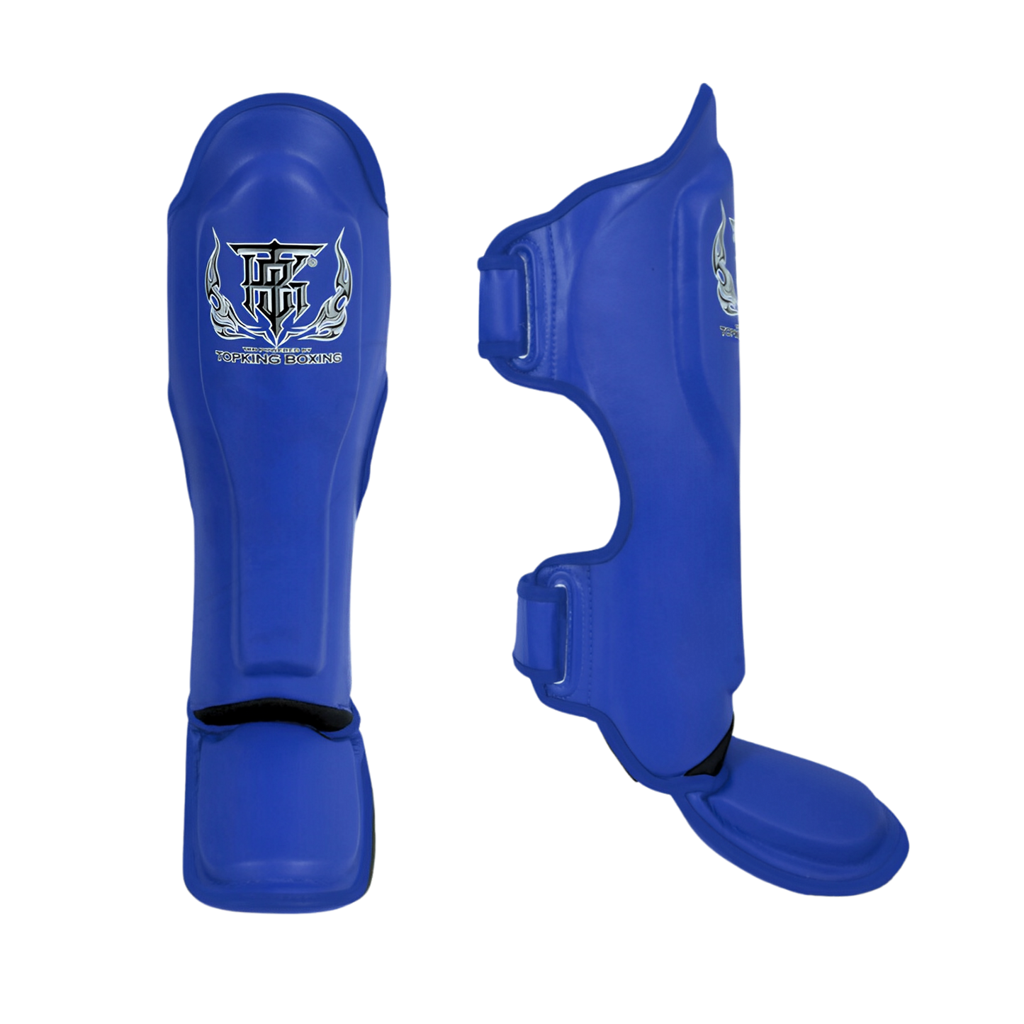 Top King Boxing Muay Thai Shin Guards in Blue