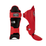 Top King Red Muay Thai Shin Guards