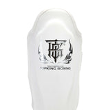 White Top King Shin Guards used for Muay Thai and MMA sparring