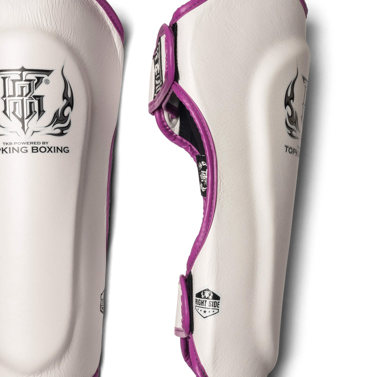 Top King Shin Guards Reborn White Purple