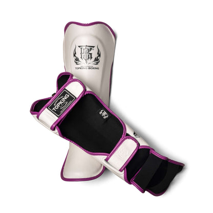 Top King Shin Guards Reborn White Purple