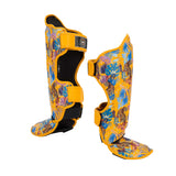 Muay Thai Top King Shin Guards: Wild tiger yellow shin guards