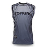 Top King Gray sleeveless sports jersey with 'Top King' branding on the front