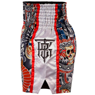 Top King Muay Thai shorts used for Muay Thai training and fights. Japanese tattoo culture pattern