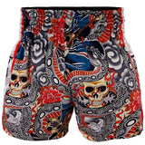 Top King Muay Thai shorts used for Muay Thai training and fights. Japanese tattoo culture pattern