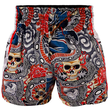 Top King Muay Thai shorts used for Muay Thai training and fights. Japanese tattoo culture pattern