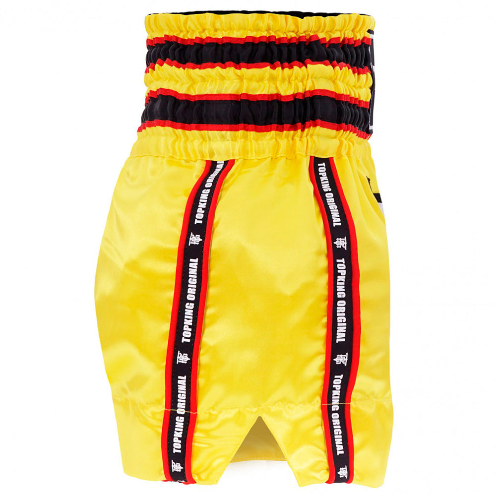 Yellow Top King Muay Thai shorts left side